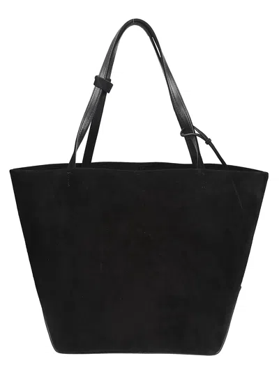 The Row Black Park Tote Matte Handbag