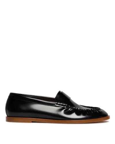 The Row Black Patent Leather Loafers