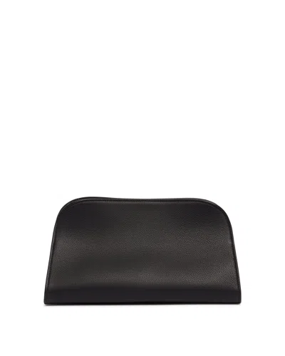 The Row Black Peggy Clutch In Black Nero   #000000