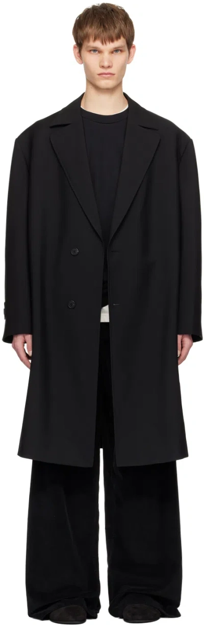 The Row Black Pers Coat In Blk Black