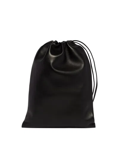 The Row Black Ray Pouch In Black Nero   #000000
