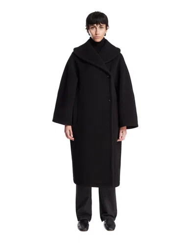 The Row Black Regino Wool Coat