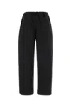 The Row Black Relaxed Drawstring Pant In Black