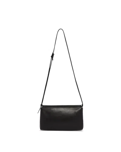 The Row Black Rene Leather Shoulder Bag