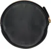 The Row Black Round Coin Pouch In Blag Black Ang