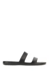 The Row Foam Rubber Dual-band Slide Sandals In Black