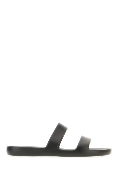The Row Black Rubber Slippers
