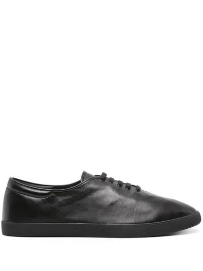 The Row Black Sam Leather Sneakers