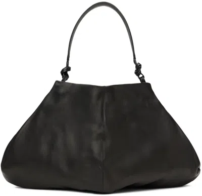 The Row Leather Samia Shoulder Bag In Black