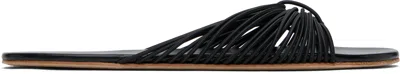 The Row Black Sara Slide Sandals