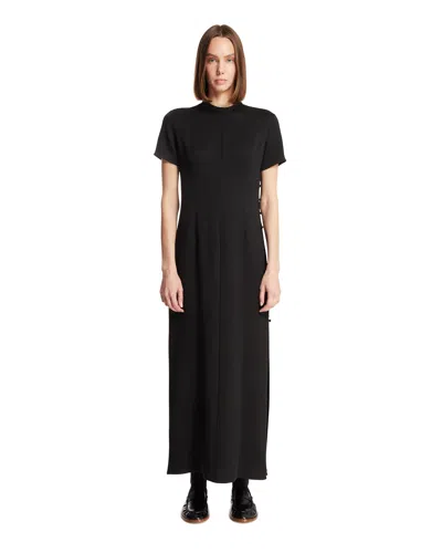 The Row Black Silk Dress