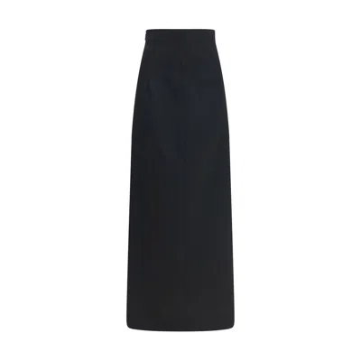 The Row Iphora Pleated Skirt In Black