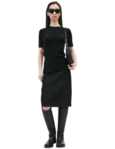 The Row Black Silk T-shirt