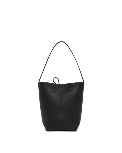 The Row Black Small N/s Park Tote Bag In Black Nero   #000000
