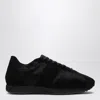 The Row Velvet Adjustable Sneakers Suede Finish In Black