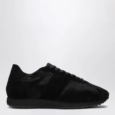 THE ROW THE ROW BLACK SNEAKER IN PONY AND VELVET