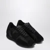 The Row Velvet Adjustable Sneakers Suede Finish