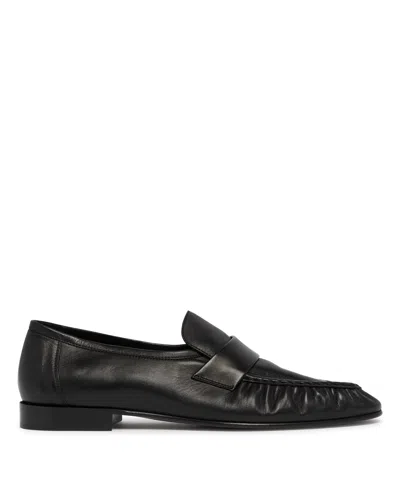 The Row Black Soft Loafers