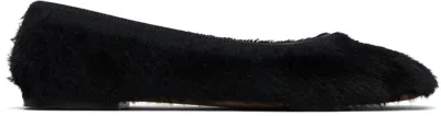 The Row Black Square Ballerina Flats