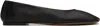 The Row Eva Black Leather Ballerinas In Blk Black