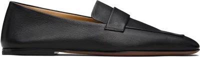 THE ROW BLACK SQUARE LOAFERS