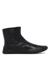 The Row Leather Ankle Boots Lined With Soft Shearling In Multi