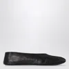 The Row Black Stella Leather Mule In Black