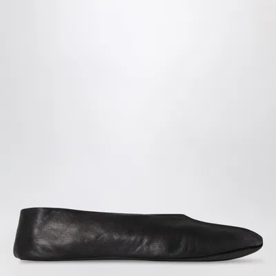 The Row Black Stella Leather Mule