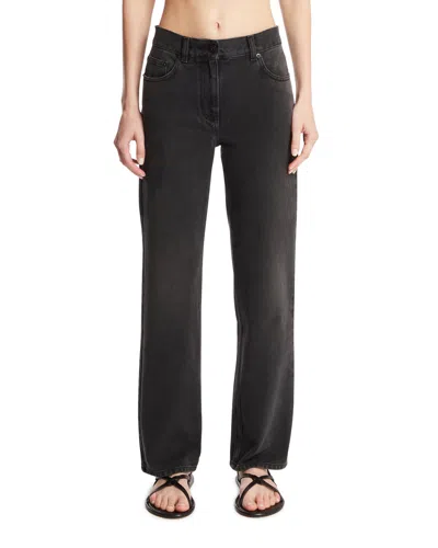 The Row Black Straight-leg Jeans
