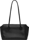 The Row Leather Shoulder Bag In Black