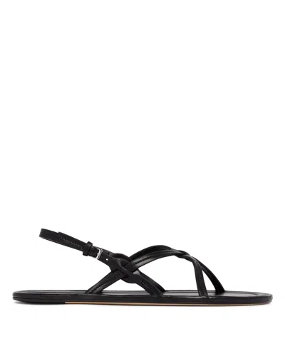 The Row Black Thin Cross Sandals