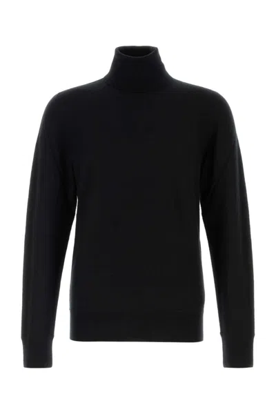 The Row Black Cashmere Bjorn Sweater In Blue