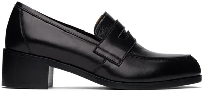 The Row Black Vera Loafers