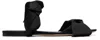 The Row Vika Knotted Satin Sandals In Blk Black
