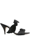 The Row Vika Knotted Satin Sandals In Schwarz