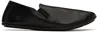 The Row Black Vincit Slip-on Loafers In Black