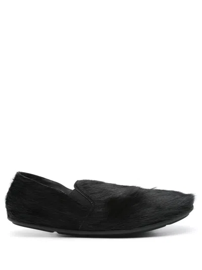 The Row Black Vincit Slippers In Schwarz