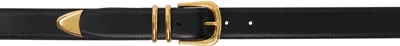 The Row Black Vintage Belt In Blsg Black Shg