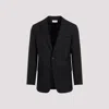 The Row Laydon Single Breasted Wool Jacket In Black