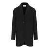 The Row Black Viscose Jacket In Black