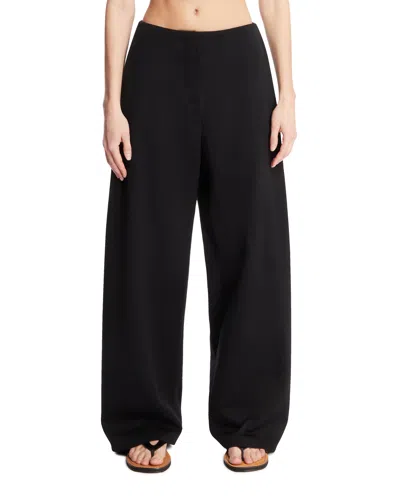 The Row Black Wide-leg Wool Pants