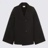 The Row Black Wool Coat In Brown