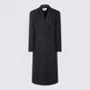 The Row Black Wool Coat In Black