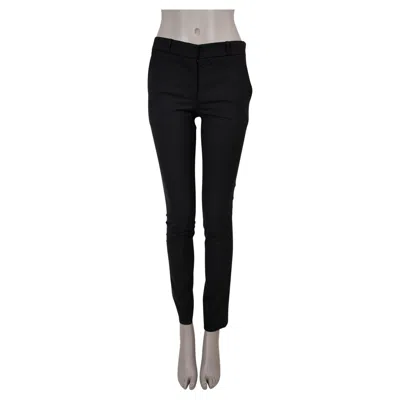 Pre-owned The Row Black Wool Franklin Stretch Slim Pants 0 Xs