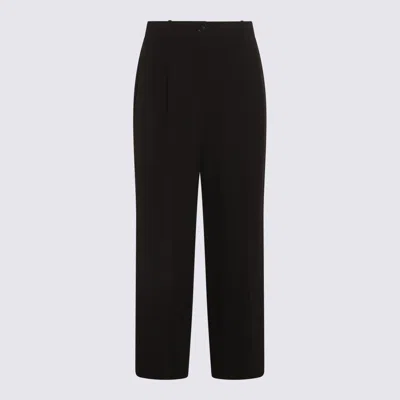 THE ROW THE ROW BLACK WOOL PANTS