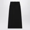 The Row Parma Stretch Virgin Wool Midi Skirt In Black