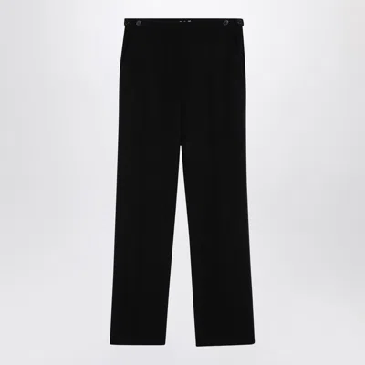 The Row Black Wool Trousers