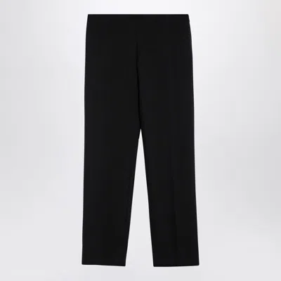 The Row Black Wool Trousers