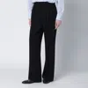 The Row Black Wool Trousers In Black