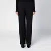 The Row Black Wool Trousers In Black
